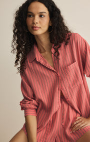 Savelo The Perfect Linen Striped Short