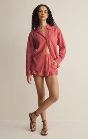 Savelo The Perfect Linen Striped Short