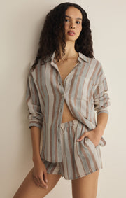 Savelo The Perfect Linen Striped Short