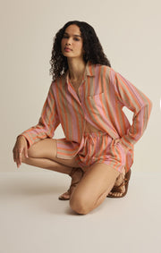 Savelo The Perfect Linen Striped Short