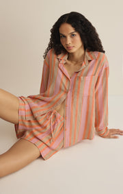 Savelo The Perfect Linen Striped Short