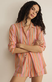 Savelo The Perfect Linen Striped Short