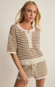 Savelo Lyla Striped Crochet Short