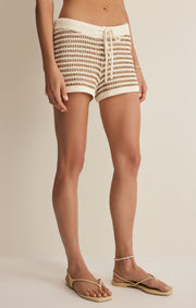 Savelo Lyla Striped Crochet Short