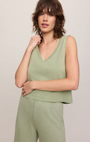 Savelo Sloane V-Neck Cotton Jersey Tank