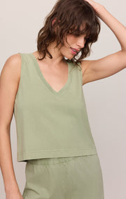 Savelo Sloane V-Neck Cotton Jersey Tank