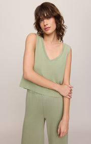 Savelo Sloane V-Neck Cotton Jersey Tank