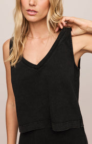 Savelo Sloane V-Neck Cotton Jersey Tank