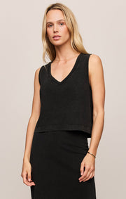 Savelo Sloane V-Neck Cotton Jersey Tank