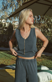 Savelo Sloane V-Neck Cotton Jersey Tank