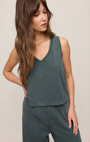 Savelo Sloane V-Neck Cotton Jersey Tank