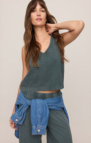 Savelo Sloane V-Neck Cotton Jersey Tank