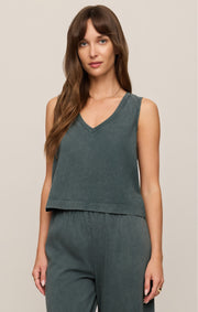 Savelo Sloane V-Neck Cotton Jersey Tank