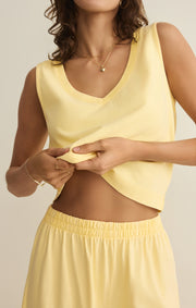 Savelo Sloane V-Neck Cotton Jersey Tank