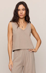 Savelo Sloane V-Neck Cotton Jersey Tank