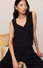 Savelo Sloane V-Neck Cotton Jersey Tank