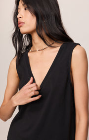 Savelo Sloane V-Neck Cotton Jersey Tank