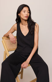 Savelo Sloane V-Neck Cotton Jersey Tank