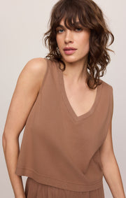 Savelo Sloane V-Neck Cotton Jersey Tank