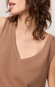Savelo Sloane V-Neck Cotton Jersey Tank