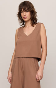 Savelo Sloane V-Neck Cotton Jersey Tank