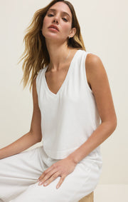 Savelo Sloane V-Neck Cotton Jersey Tank