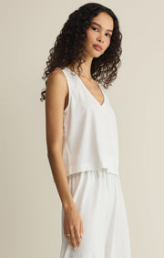 Savelo Sloane V-Neck Cotton Jersey Tank