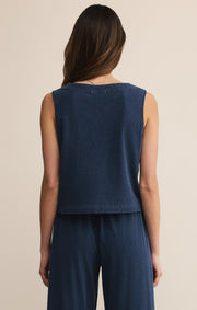 Savelo Solace V-Neck Jersey Denim Tank