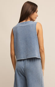 Savelo Solace V-Neck Jersey Denim Tank