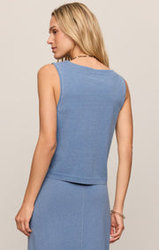 Savelo Solace V-Neck Jersey Denim Tank