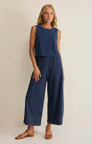 Savelo Sloane Jersey Denim Muscle Tank