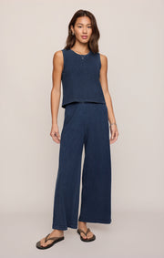 Savelo Sloane Jersey Denim Muscle Tank