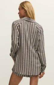 Savelo The Perfect Linen Striped Top