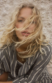 Savelo The Perfect Linen Striped Top
