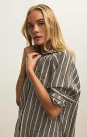 Savelo The Perfect Linen Striped Top