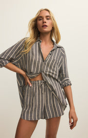 Savelo The Perfect Linen Striped Top
