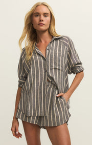 Savelo The Perfect Linen Striped Top