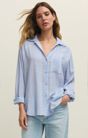 Savelo The Perfect Linen Striped Top