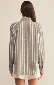 Savelo The Perfect Linen Striped Top