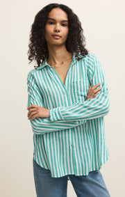Savelo The Perfect Linen Striped Top