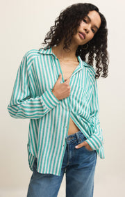Savelo The Perfect Linen Striped Top