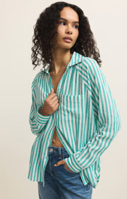 Savelo The Perfect Linen Striped Top