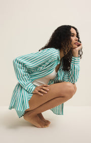 Savelo The Perfect Linen Striped Top