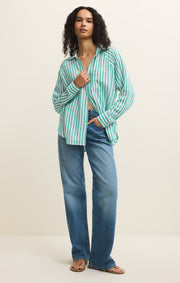 Savelo The Perfect Linen Striped Top