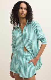 Savelo The Perfect Linen Striped Top