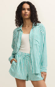 Savelo The Perfect Linen Striped Top
