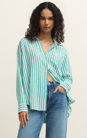 Savelo The Perfect Linen Striped Top