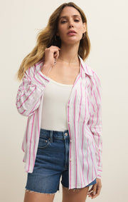 Savelo The Perfect Linen Striped Top