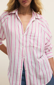 Savelo The Perfect Linen Striped Top