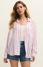 Savelo The Perfect Linen Striped Top